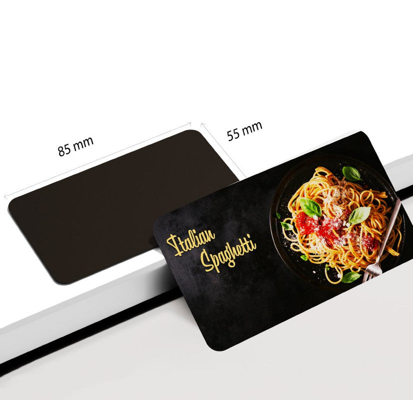 dhcrafts Rectangular Rubber Fridge Magnet Multicolor Food Italian Spaghetti D2 Rectangular Design Pack of 1 (8.6cm x 5.4cm)